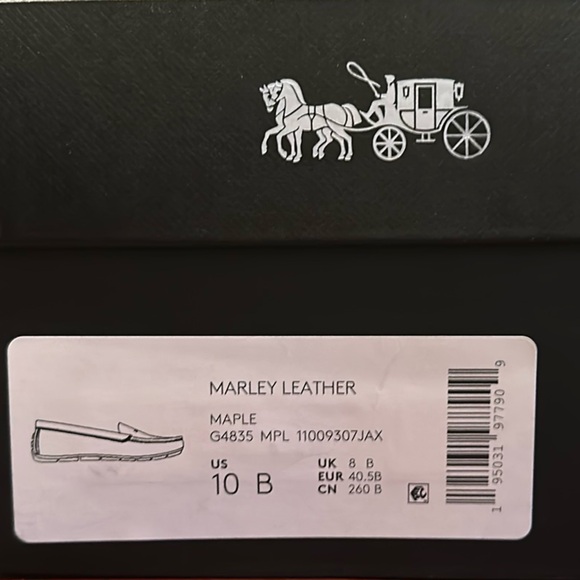 NEW IN BOX Coach Marley Leather Loafers Size 10 - Picture 2 of 3